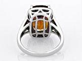 Pre-Owned Orange Madeira Citrine Rhodium Over Sterling Silver Ring 5.58ctw
