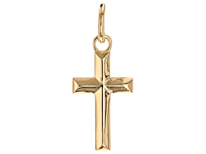 Pre-Owned 18k Yellow Gold Over Bronze Cross Pendant