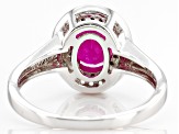 Pre-Owned Red Ruby Rhodium Over Sterling Silver Ring 1.80ctw