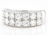 Pre-Owned Moissanite Platineve Ring 2.24ctw DEW.