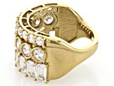 Pre-Owned White Cubic Zirconia 18K Yellow Gold Over Sterling Silver Ring 8.25ctw