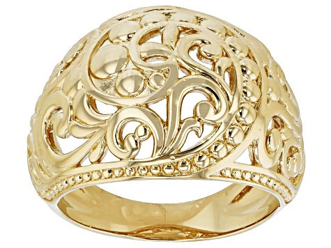Pre-Owned 18K Gold Over Brass Dome Ring