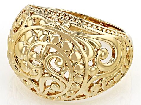 Pre-Owned 18K Gold Over Brass Dome Ring