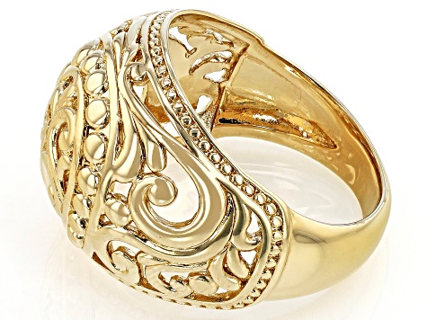 Pre-Owned 18K Gold Over Brass Dome Ring