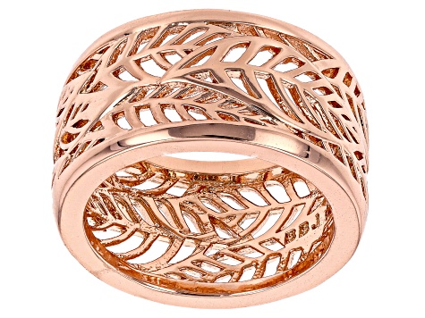 Pre-Owned Copper Leaf Band Ring