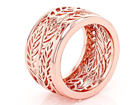 Pre-Owned Copper Leaf Band Ring
