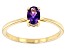 Pre-Owned Purple Amethyst 10k Yellow Gold Ring 0.34ct