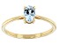 Pre-Owned Blue Aquamarine 10k Yellow Gold Ring 0.32ct