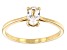 Pre-Owned White Zircon 10k Yellow Gold Ring 0.58ct