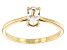 Pre-Owned White Zircon 10k Yellow Gold Ring 0.58ct