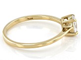 Pre-Owned White Zircon 10k Yellow Gold Ring 0.58ct