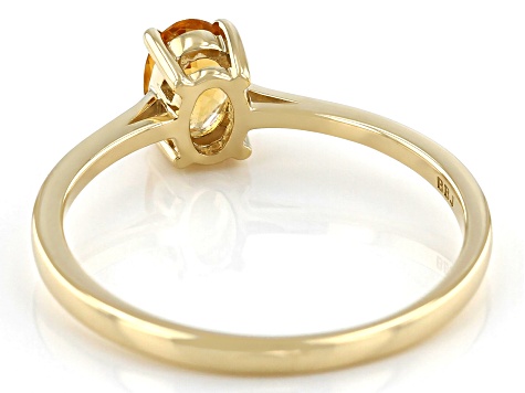 Pre-Owned Yellow Citrine 10k Yellow Gold Ring 0.34ct