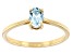 Pre-Owned Blue Glacier Topaz 10k Yellow Gold Ring 0.43ct