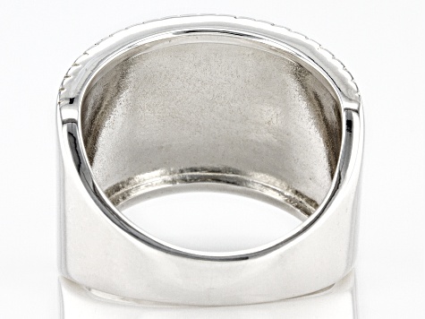 Pre-Owned Multi-Color Enamel Rhodium Over Silver Band Ring