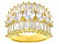 Pre-Owned White Cubic Zirconia 18k Yellow Gold Over Sterling Silver Ring 9.91ctw