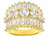 Pre-Owned White Cubic Zirconia 18k Yellow Gold Over Sterling Silver Ring 9.91ctw