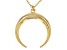 Pre-Owned 14K Yellow Gold Diamond-Cut Crescent Horn Necklace