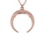 Pre-Owned 14K Rose Gold Diamond-Cut Crescent Horn Necklace