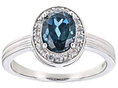 Pre-Owned London Blue Topaz Rhodium Over Sterling Silver Ring 1.45ctw