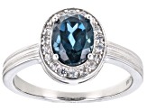 Pre-Owned London Blue Topaz Rhodium Over Sterling Silver Ring 1.45ctw