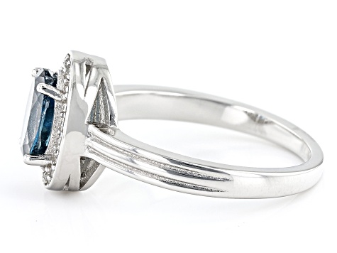 Pre-Owned London Blue Topaz Rhodium Over Sterling Silver Ring 1.45ctw