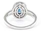 Pre-Owned London Blue Topaz Rhodium Over Sterling Silver Ring 1.45ctw