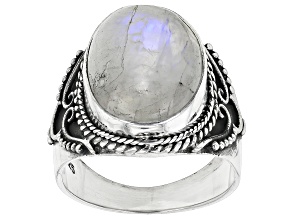 Pre-Owned Rainbow Moonstone Sterling Silver Ring