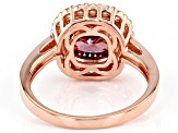 Pre-Owned Blush And White Cubic Zirconia 18K Rose Gold Over Sterling Silver Ring 3.98ctw