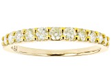 Pre-Owned Natural Yellow Diamond 10k Yellow Gold Band Ring 0.60ctw