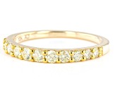 Pre-Owned Natural Yellow Diamond 10k Yellow Gold Band Ring 0.60ctw