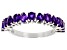 Pre-Owned Purple African Amethyst Rhodium Over Sterling Silver Infinity Band Ring 1.32ctw