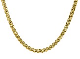 Pre-Owned Gold Tone Stainless Steel Wheat Link 24 Inch Chain