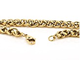 Pre-Owned Gold Tone Stainless Steel Wheat Link 24 Inch Chain