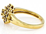 Pre-Owned Candlelight Diamonds™ 14k Yellow Gold Over Sterling Silver Cluster Ring 0.75ctw