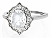 Pre-Owned White Zircon Rhodium Over Sterling Silver Ring 2.99ctw