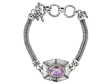 Pre-Owned British Tearose™ Quartz Sterling Silver Bracelet 4.70ct