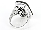 Pre-Owned Gray Labradorite Sterling Silver Solitaire Ring