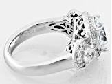 Pre-Owned White Cubic Zirconia Platineve Ring 4.00ctw