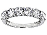 Pre-Owned White Cubic Zirconia Platinum Over Sterling Silver Band Ring 2.10ctw