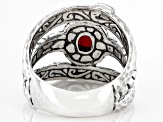 Pre-Owned Madeira Citrine Silver Watermark & Hammered Ring .97ct