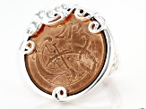Pre-Owned Sterling Silver 2P Coin Ring