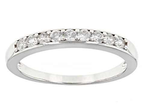 Pre-Owned Green Chrome Diopside Rhodium Over Sterling Silver Ring Set