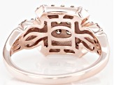 Pre-Owned Champagne Diamond 18k Rose Gold Over Sterling Silver Cluster Ring 0.75ctw