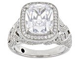 Pre-Owned White Cubic Zirconia Platineve Ring 7.89ctw