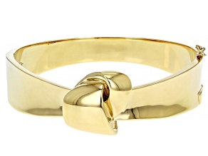 Pre-Owned 18K Yellow Gold Over Sterling Silver Knot Bracelet