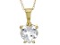 Pre-Owned White Topaz 10K Yellow Gold Pendant With Chain 0.75ct