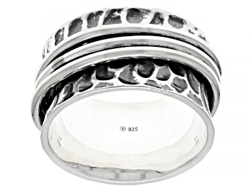 Picture of Pre-Owned Sterling Silver Hammered & Polished Spinner Ring