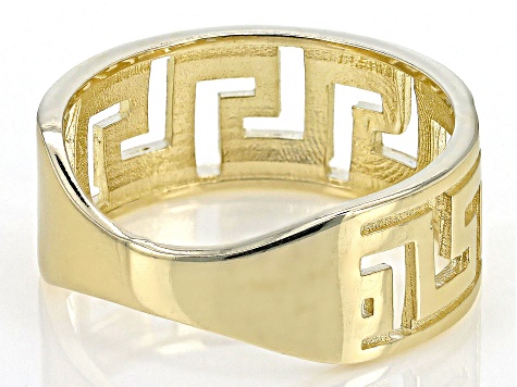 Pre-Owned 10K Yellow Gold Greek Key Band Ring