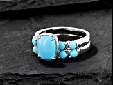 Pre-Owned Blue Sleeping Beauty Turquoise Sterling Silver Ring Set