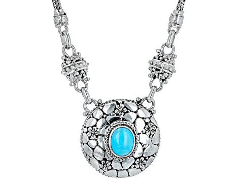 Pre-Owned Blue Sleeping Beauty Turquoise Silver Necklace - P38924 | JTV.com